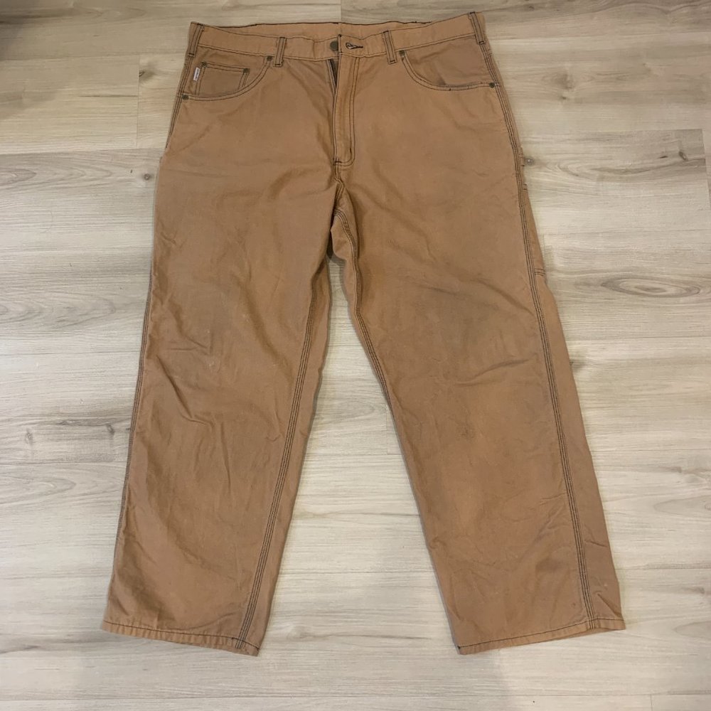 CARHARTT men’s original tan carpenter pants tags missing - Picture 1 of 8